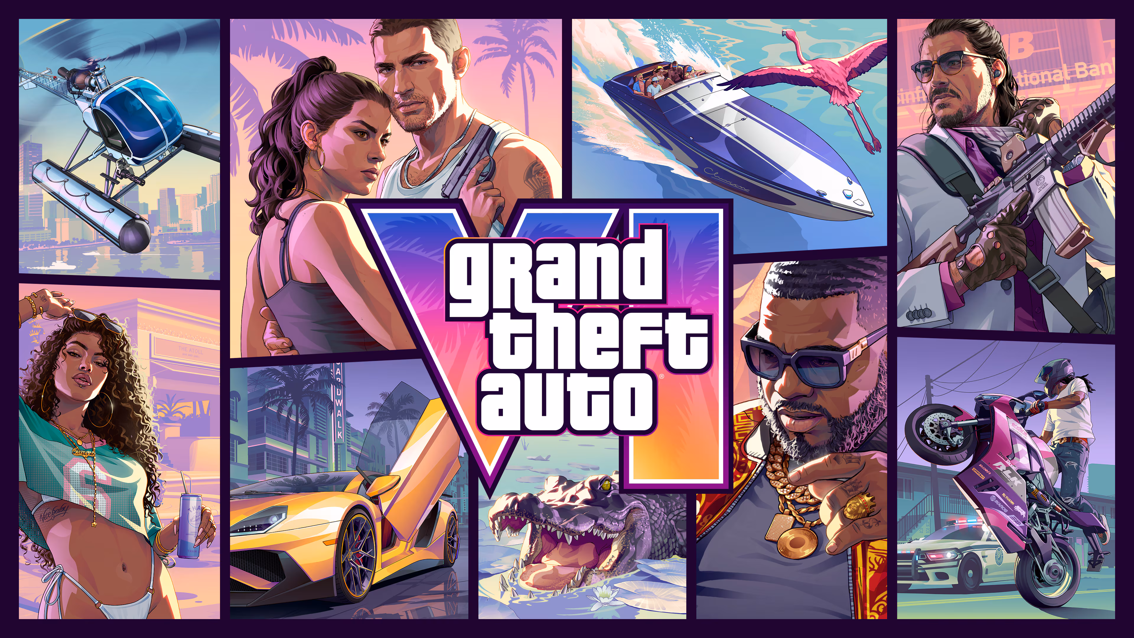 Grand Theft Auto VI illustrated artwork